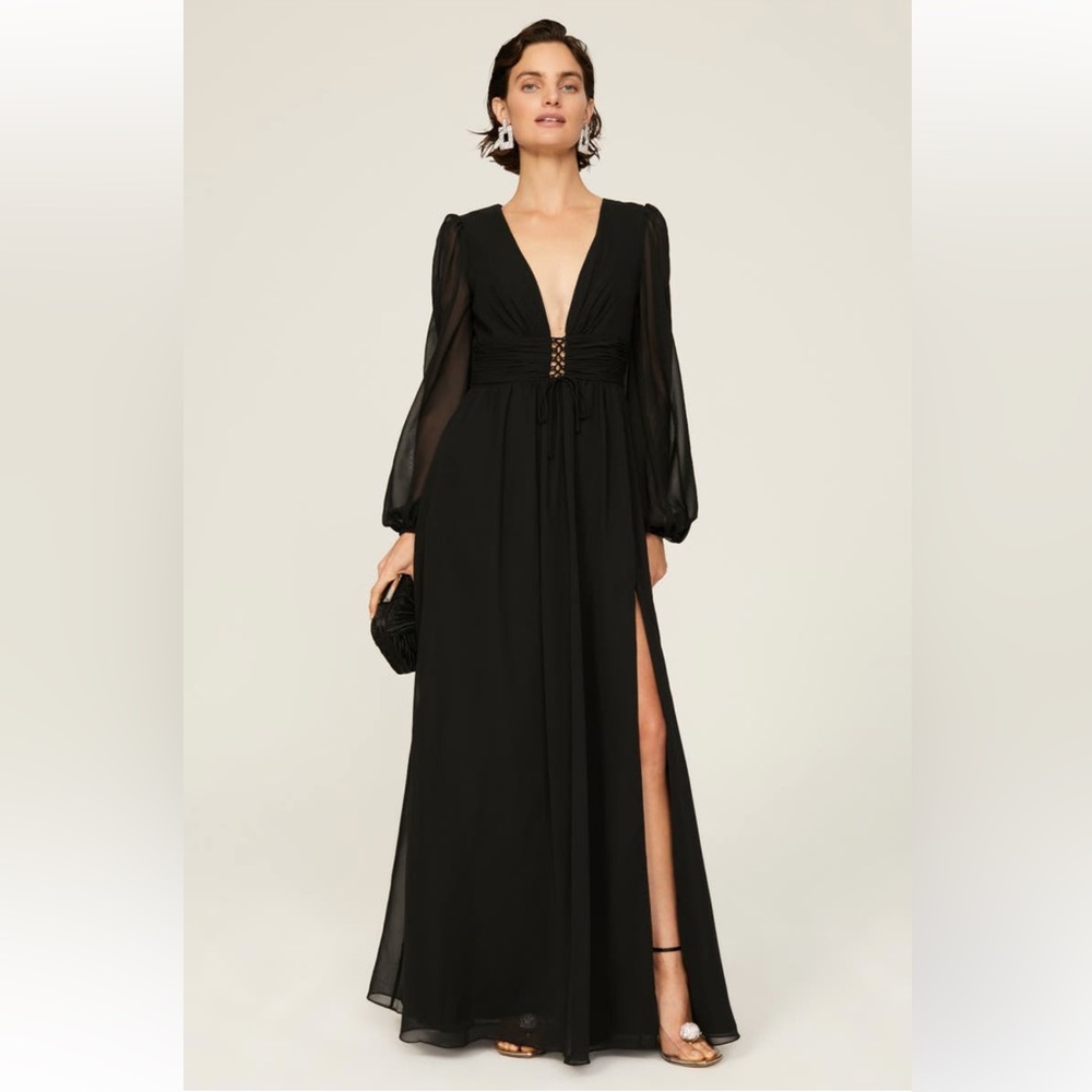 IEENA FOR MAC DUGGAL black tie waist gown - size 14